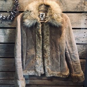 Faux Fur/Leather Jacket